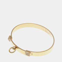 Hermes Collier De Chien 18K Rose Gold and Diamond Bangle