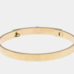 Hermes Collier De Chien 18K Rose Gold and Diamond Bangle