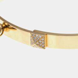 Hermes Collier De Chien 18K Rose Gold and Diamond Bangle