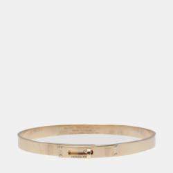 Hermes Kelly PM 18K Rose Gold and Diamond Bangle