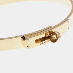 Hermes Kelly PM 18K Rose Gold and Diamond Bangle