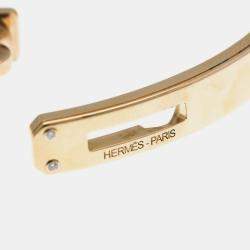 Hermes Kelly PM 18K Rose Gold and Diamond Bangle