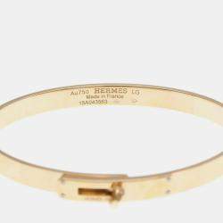 Hermes Kelly PM 18K Rose Gold and Diamond Bangle