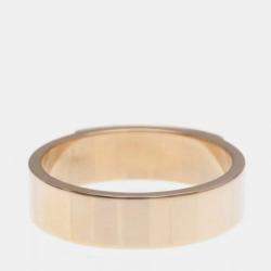 Hermes Kelly PM 18K Rose Gold and Diamond Band Ring EU 53