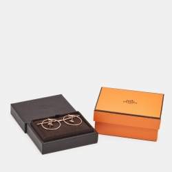 Hermes  Loop 18k Rose Gold Small Model Earrings