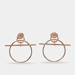 Hermes  Loop 18k Rose Gold Small Model Earrings