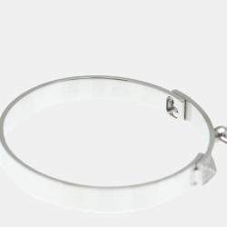 Pre Owned Hermes Collier de Chien Small 18K White Gold and Diamond Bangle Bracelet