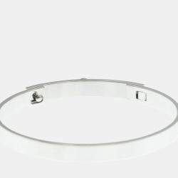Pre Owned Hermes Collier de Chien Small 18K White Gold and Diamond Bangle Bracelet