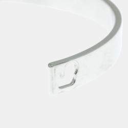 Pre Owned Hermes Collier de Chien Small 18K White Gold and Diamond Bangle Bracelet
