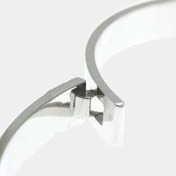 Pre Owned Hermes Collier de Chien Small 18K White Gold and Diamond Bangle Bracelet