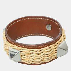Pre Owned Hermes Picnic Leather Bangle