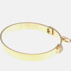 Pre Owned Hermes Collier De Chien PM Pink Gold 18K Carat/0.24 Diamond Bangle