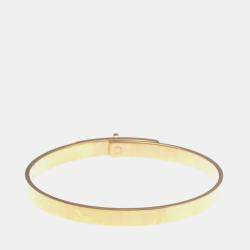 Pre Owned Hermes Kelly 4P Diamond Bangle Pink Gold 18K Diamond Bangle Pink Gold