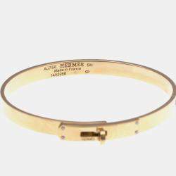 Pre Owned Hermes Kelly 4P Diamond Bangle Pink Gold 18K Diamond Bangle Pink Gold