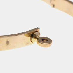 Pre Owned Hermes Kelly 4P Diamond Bangle Pink Gold 18K Diamond Bangle Pink Gold