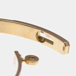 Pre Owned Hermes Kelly 4P Diamond Bangle Pink Gold 18K Diamond Bangle Pink Gold