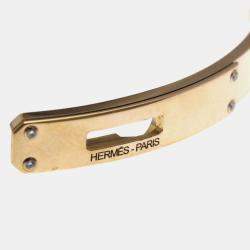Pre Owned Hermes Kelly 4P Diamond Bangle Pink Gold 18K Diamond Bangle Pink Gold