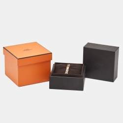 Pre Owned Hermès Kelly  Gourmette Link Diamonds 18k Rose Gold Bracelet