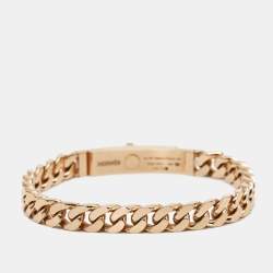 Pre Owned Hermès Kelly  Gourmette Link Diamonds 18k Rose Gold Bracelet