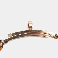 Pre Owned Hermès Kelly  Gourmette Link Diamonds 18k Rose Gold Bracelet
