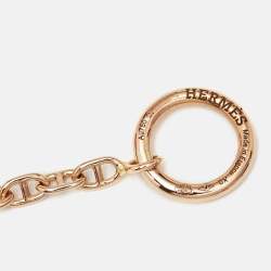 Pre Owned Hermes Farandole 18k Rose Gold Chaine d'ancre Link Toggle Bracelet