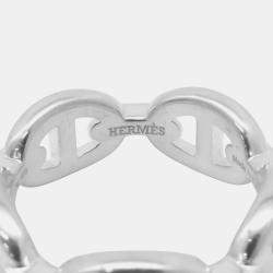 Pre Owned Hermes Chaine D'Ancre Anchene Silver 925 Ring EU 54