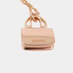 Pre Owned Hermes Amulette Constance 18K Rose Gold Necklace
