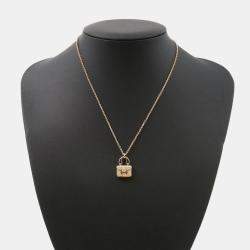 Pre Owned Hermes Amulette Constance 18K Rose Gold Necklace