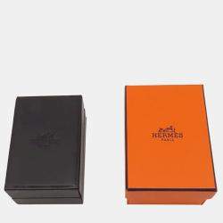 Pre Owned Hermes Chaine D'Ancre Earrings Silver 925