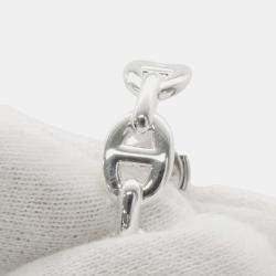 Pre Owned Hermes Chaine D'Ancre Earrings Silver 925