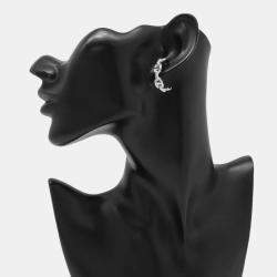 Pre Owned Hermes Chaine D'Ancre Earrings Silver 925