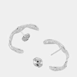 Pre Owned Hermes Chaine D'Ancre Earrings Silver 925
