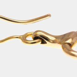 Pre Owned Hermes Horsebit Earrings No Stone 18K Pink Gold Drop Earrings