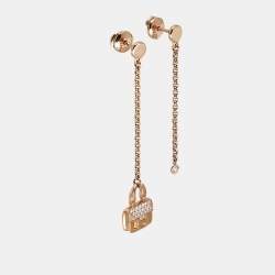 مملوكة مسبقًا أقراط هيرمس أميوليت كونستانس ذهب وردي عيار 18 وألماس