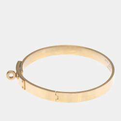 Pre Owned Hermes Kelly Bangle 4P Diamond Pink Gold 18K Diamond Bangle Pink Gold