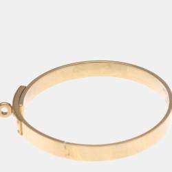 Pre Owned Hermes Kelly Bangle 4P Diamond Pink Gold 18K Diamond Bangle Pink Gold