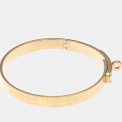 Pre Owned Hermes Kelly Bangle 4P Diamond Pink Gold 18K Diamond Bangle Pink Gold