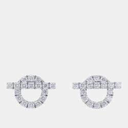 Pre Owned Hermes Finesse Earring 00 18K White Gold