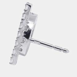 Pre Owned Hermes Finesse Earring 00 18K White Gold