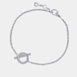 Pre Owned Hermes Finesse Bracelet Size Sth219410B 00St 18K White Gold