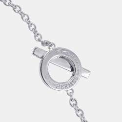 Pre Owned Hermes Finesse Bracelet Size Sth219410B 00St 18K White Gold