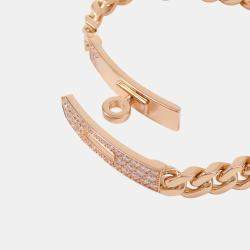 Pre Owned Hermes Kelly Gourmet Bracelet Size 00Xs 18K Pink Gold