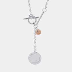 Pre Owned Hermes Ex Libris Necklace Size Pm K18Pg