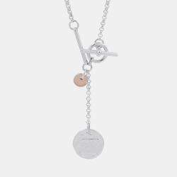 Pre Owned Hermes Ex Libris Necklace Size Pm K18Pg