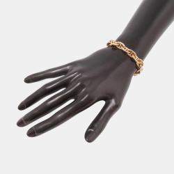 Pre Owned Hermes Chaine D'Ancre Bracelet 18 Frames Size Pm 18K Pink Gold