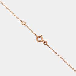 Pre Owned Hermes Chaine D'Ancre Farandole Necklace Size PM 18K Pink Gold