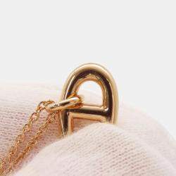 Pre Owned Hermes Chaine D'Ancre Farandole Necklace Size PM 18K Pink Gold