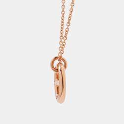 Pre Owned Hermes Chaine D'Ancre Farandole Necklace Size PM 18K Pink Gold