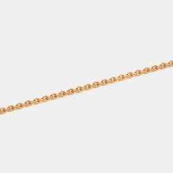 Pre Owned Hermes Diamond Charm Constance Amulette 18K Rose Gold Pendant Necklace