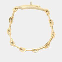 Pre Owned Hermes Gold-Diamond Kelly Chaine Bracelet